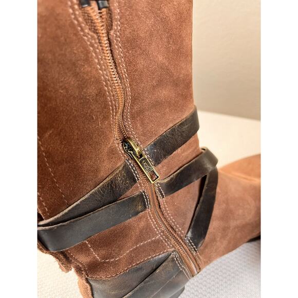 UGG Deanna Suede Leather Moto Boots Size 6‎ - Picture 9 of 10
